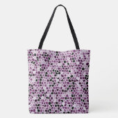 Magenta Lila rosa gestanztes Glasmuster Tasche (Rückseite)
