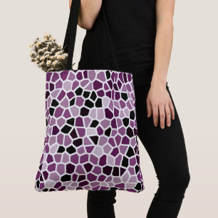 Magenta Lila rosa gestanztes Glasmuster Tasche