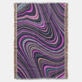 Magenta Lila rosa Muster Decke (Vorderseite Vertikal)