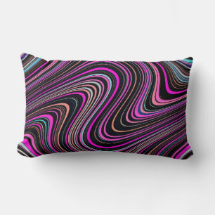 Magenta Lila rosa Muster Lendenkissen