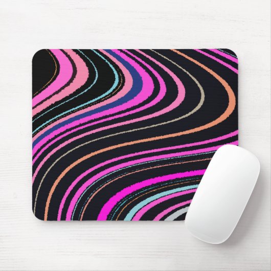 Magenta Lila rosa Muster Mousepad (Mit Mouse)