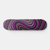 Magenta Lila rosa Muster Skateboard (Horizontal)