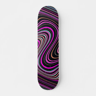 Magenta Lila rosa Muster Skateboard
