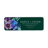 Magenta lila stylische Script-Rücksendeadresse (Vorne)