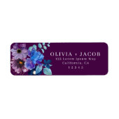 Magenta lila stylische Script-Rücksendeadresse (Vorne)