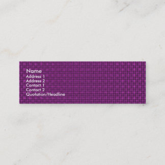 Magenta Lila Textur Mini Visitenkarte