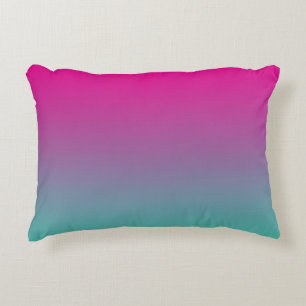 "Magenta Lila und Aquamarine Ombre" Zierkissen