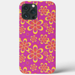 Magenta Lila Yellow Groovy Blume Pattern Case-Mate iPhone Hülle