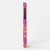 Magenta Lila Yellow Groovy Blume Pattern Case-Mate iPhone Hülle (Hinten/Links)