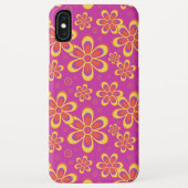 Magenta Lila Yellow Groovy Blume Pattern Case-Mate iPhone Hülle (Rückseite)