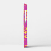Magenta Lila Yellow Groovy Blume Pattern Case-Mate iPhone Hülle (Rückseite / Links)