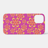 Magenta Lila Yellow Groovy Blume Pattern Case-Mate iPhone Hülle (Rückseite (Horizontal))