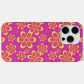 Magenta Lila Yellow Groovy Blume Pattern Case-Mate iPhone Hülle (Rückseite (Horizontal))