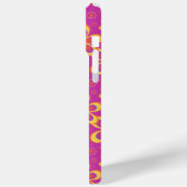 Magenta Lila Yellow Groovy Blume Pattern Case-Mate iPhone Hülle (Rückseite / Links)