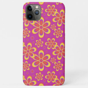 Magenta Lila Yellow Groovy Blume Pattern Case-Mate iPhone Hülle