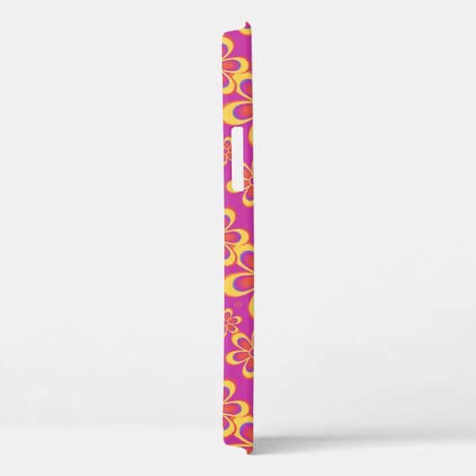 Magenta Lila Yellow Groovy Blume Pattern Case-Mate iPhone Hülle (Rückseite / Rechts)