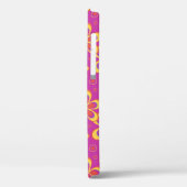 Magenta Lila Yellow Groovy Blume Pattern Case-Mate iPhone Hülle (Rückseite / Links)