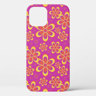 Magenta Lila Yellow Groovy Blume Pattern Case-Mate iPhone Hülle