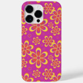 Magenta Lila Yellow Groovy Blume Pattern Case-Mate iPhone Hülle (Rückseite)