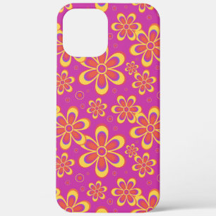 Magenta Lila Yellow Groovy Blume Pattern Case-Mate iPhone Hülle