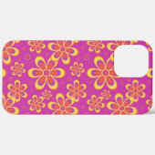 Magenta Lila Yellow Groovy Blume Pattern Case-Mate iPhone Hülle (Rückseite / Rechts)