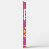 Magenta Lila Yellow Groovy Blume Pattern Case-Mate iPhone Hülle (Rückseite / Links)