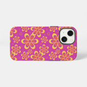 Magenta Lila Yellow Groovy Blume Pattern iPhone Hülle (Rückseite (Horizontal))