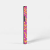 Magenta Lila Yellow Groovy Blume Pattern iPhone Hülle (Rechte Seite)