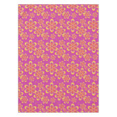 Magenta Lila Yellow Groovy Blume Pattern Tischdecke (Vorderseite)