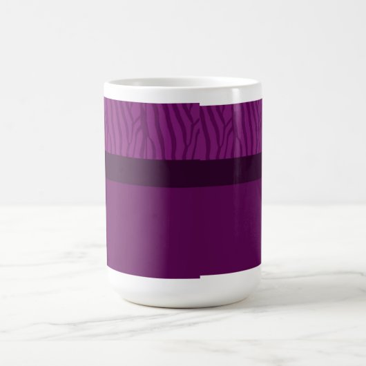 Magenta Lila Zebra Fur Muster Kaffeetasse (Mittel)