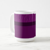 Magenta Lila Zebra Fur Muster Kaffeetasse (Vorderseite Links)