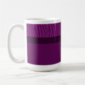 Magenta Lila Zebra Fur Muster Kaffeetasse (Links)