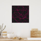 Magenta Line Kunst am Schwarzen Meer Poster (Küche)