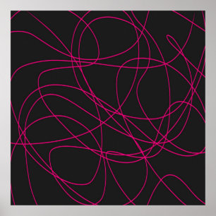 Magenta Line Kunst am Schwarzen Meer Poster