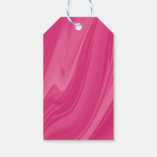 Magenta Liquid Marble Background Geschenkanhänger (Rückseite)