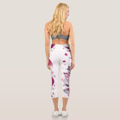 Magenta Lotus Blume in modernen Leggings (Rückseite)