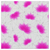 Magenta Lotus Blume Muster mit grauem Netz Stoff (Nahaufnahme)