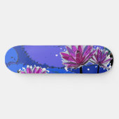 Magenta Lotus Blume Skateboard (Horizontal)