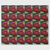 Magenta Lotus Wasserlilie Geschenkpapier (Flach)