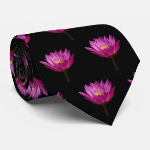 Magenta Lotus Wasserlilie Krawatte