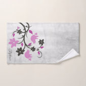 Magenta Lovebirds Badetuch Set (Handtuch)