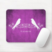 Magenta Lovebirds Blumenmousine Mousepad (Mit Mouse)