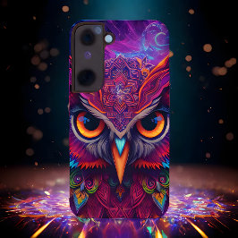 Magenta Magic Owl Samsung Galaxy Hülle