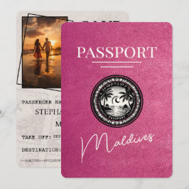 Magenta Maldives Passport Save the Date