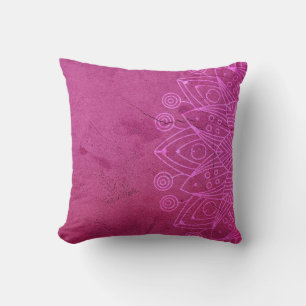 Magenta Mandala Zen Rustikaler Geist des Körpers Kissen