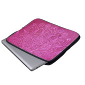 Magenta Mandala Zen Rustikaler Geist des Körpers Laptopschutzhülle (Vorne Knopf)