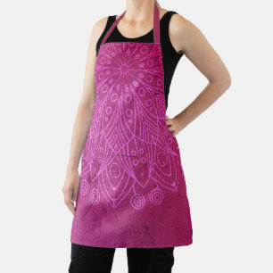 Magenta Mandala Zen Rustikaler Geist des Körpers Schürze