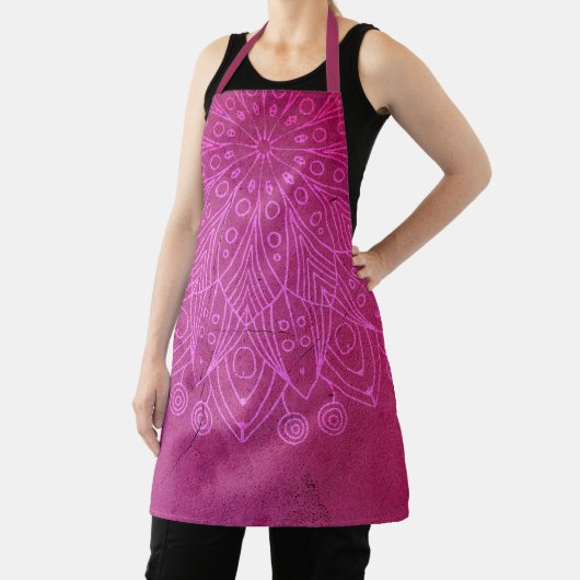 Magenta Mandala Zen Rustikaler Geist des Körpers Schürze (InSitu)