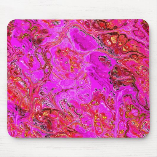 Magenta Marble Swirl Mouse Pad Mousepad (Vorne)