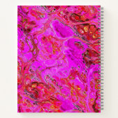 Magenta Marble Swirl Personalisiertes Notebook Notizblock (Rückseite)